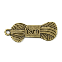 Античная Бронза Сплавочные подвески тибетского стиля, без свинца и без кадмия, клубок чар, античная бронза, 11.5x31x1.7 мм, отверстие : 1.8 мм, Около 515 шт / 1000 г