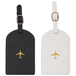 Mixed Color 2Pcs 2 Colors PVC Luggage Tags, Rectangle, Mixed Color, 170mm, 1pc/color