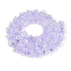 Лиловый Нити из фольги в технике лэмпворк, цветок, сирень, 10.5~11x11~12x8~9 мм, отверстие : 1~1.2 мм, около 40 шт / нитка, 16.54~16.73'' (42~42.5 см)