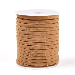 Сэнди Коричневый Мягкий нейлоновый шнур, плоский, песчаный коричневый, 5x3 мм, около 21.87 ярдов (20 м) / рулон