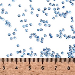 (193) Inside Color Luster Crystal/Dark Capri Lined TOHO Round Seed Beads, Japanese Seed Beads, (193) Inside Color Luster Crystal/Dark Capri Lined, 11/0, 2.2mm, Hole: 0.8mm, about 5555pcs/50g