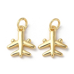 Настоящее золото 18K Латунное очарование, с целью перехода в кольце, долговечный, без свинца и без кадмия, очарование самолета, реальный 18 k позолоченный, 14.5x11.5x2.5 мм