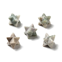 Peace Jade Natural Peace Jade Beads, No Hole/Undrilled, Merkaba Star, 12.5~13x12.5~13x12.5~13mm