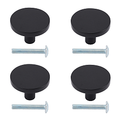 Black Zinc Alloy Drawer Knobs, for Home, Cabinet, Cupboard and Dresser, Black, 30x21.5mm, Hole: 3.5mm