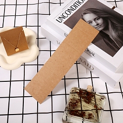 Перу Прямоугольные складные карты для демонстрации ювелирных изделий из крафт-бумаги, держатель органайзера для украшений для сережек и ожерелий, Перу, готовое изделие: 6.5x5.05x8.05 см, 24.5x6.5x0.05 см, отверстие : 1.5 мм