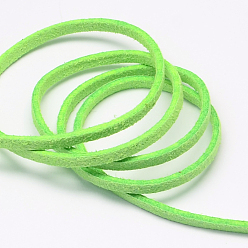 Lawn Green Faux Suede Cord, Faux Suede Lace, Lawn Green, 2.7x1.4mm, about 98.42 yards(90m)/roll