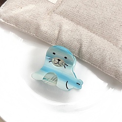 Sea Dog Заколки для волос в форме когтей из ацетата целлюлозы, аксессуары для волос для женщин и девочек, морские животные, морской волк, 42x54 мм