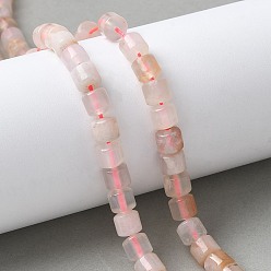 Вишневый агат Натуральные вишневые агатовые бусины, колонка, 6~6.5x5.5 мм, отверстие : 1 мм, около 64 шт / нитка, 15.16'' (38.5 см)