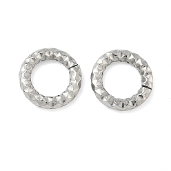 Нержавеющая Сталь Цвет 304 нержавеющей стали связывающий кольца, текстурированное круглое кольцо, не тускнеет, цвет нержавеющей стали, 13x2.5 мм, внутренний диаметр: 8 мм