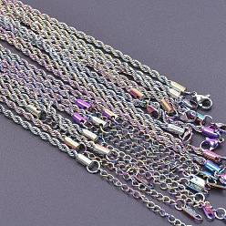 Rainbow Color 304 из нержавеющей стальной трос цепи ожерелья, Радуга цветов