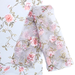 Pink Шифоновая кружевная отделка, 3 d цветок, розовые, 51-1/8 дюйм (1300x1.5 мм)