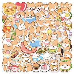 Сэнди Коричневый 50шт. водонепроницаемые наклейки из ПВХ для собак, самоклеящиеся наклейки, для чемодана, скейтборде, холодильник, шлем, корги, песчаный коричневый, 30~80 мм