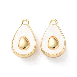 Золотой Акриловые подвески из сплава с покрытием стойки, слеза, золотые, 18.5x11.5x7 мм, отверстие : 1.6 мм