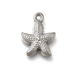 Нержавеющая Сталь Цвет 304 подвески из нержавеющей стали, очарование морской звезды, анти-тускнение, цвет нержавеющей стали, 15.5x12x3 мм, отверстие : 1.2 мм