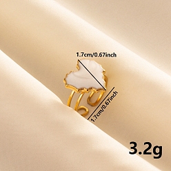 Белый 304 женские эмалированные открытые манжеты в форме сердца из нержавеющей стали, золотые, белые, 17 мм, регулируемый