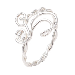 Серебро Медные кольца, кольца-витки для женщин, луна, серебряные, внутренний диаметр: 18 мм