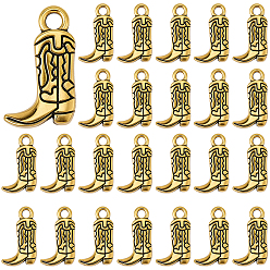 Or Antique 50 pendentifs en alliage de style tibétain, Thèmes western en denim, Or antique, 18x11x3mm, Trou: 2.5mm