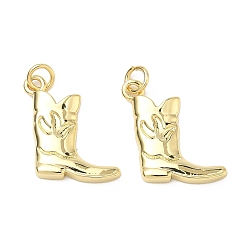 Настоящее золото 18K Латунные подвески, подвески для обуви/ботинок, стойки покрытие, долговечный, стойки покрытие, без кадмия и без свинца, реальный 18 k позолоченный, 19x15x2.5 мм, Перейти кольцо: 5x1 мм, Внутренний диаметр: 3 мм.