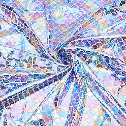 Разноцветный Полиэфирная ткань с рисунком рыбьей чешуи, для аксессуаров одежды, красочный, 1000x1580x0.2 мм