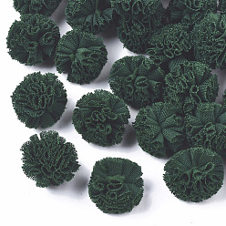 Dark Green DIY Craft Polyester Ball, Round, Dark Green, 22~25mm
