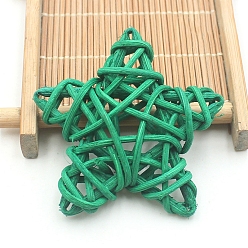 Medium Spring Green Rattan Art Craft, Star Decorative Ball for Home Decoration, Medium Spring Green, 60mm