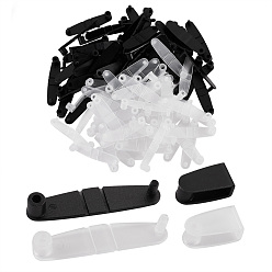 (52) Непрозрачная лаванда 100 шт. 2 цвета пластиковый значок ремешок клип карабин брелок брелок разъем пластиковый брелок клип для держателя карты, шнурки, брелоки, ремешок для держателя удостоверения личности, разноцветные, 35x8 мм, 50 шт / цвет