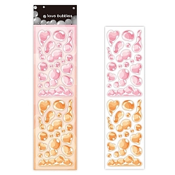 Оранжевый Наклейки с лазером в виде сердца, самослипание, для бутылок с водой ноутбук телефон украшение для скейтборда, оранжевые, 180x52 мм