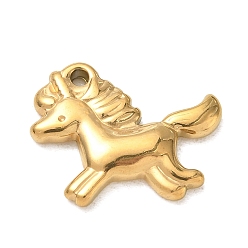 Doré  Pendentifs en acier inoxydable, placage ionique (ip), charmes de licorne, or, 201mm, Trou: 18x22x3.5mm