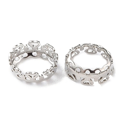 Platinum Brass Sew on Prong Settings, Filigree Open Back Claw Settings for Pointed Back Rhinestone, Egg, Platinum, Tray: 6x8mm, 7x9x4.5mm, Hole: 0.8mm