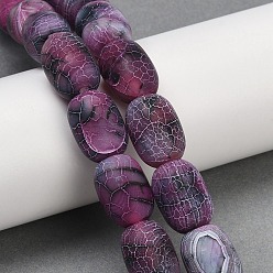 Фиолетовый Естественные выветрившиеся агатовые бусины, окрашенная и подогревом, баррель, фиолетовые, 17~18x12.5~13 мм, отверстие : 1.2~1.4 мм, около 22 шт / нитка, 15.08'' (38.3 см)