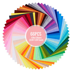 (52) Непрозрачная лаванда 66 шт. нетканого материала, поделки товары для рукоделия, квадратный, разноцветные, 100x100x1 мм