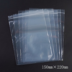 White Plastic Zip Lock Bags, Resealable Packaging Bags, Top Seal, Self Seal Bag, Rectangle, White, 22x15cm, Unilateral Thickness: 2.1 Mil(0.055mm), 100pcs/bag