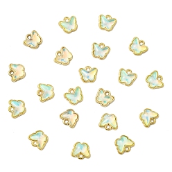 Нектар 20шт подвески из сплава стекла с покрытием стойки, бабочка, золотые, нектар, 9x9.5x3.5 мм, отверстие : 1 мм