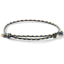 Светло-зеленый Коричневый Плетеные браслеты из хлопкового шнура в стиле бохо, двухслойные браслеты для женщин, оливковый, внутренний диаметр: 11 дюйм (28 см)