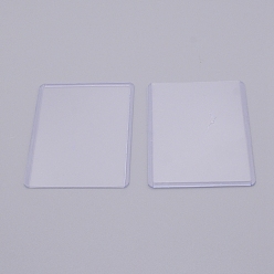 Clear Plastic Card Protector, ID Card Name Cards Holder, Rectangle, Clear, 102x77x2mm, 16pcs