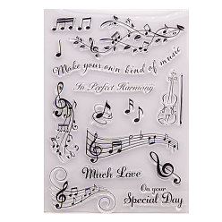 Musical Note Прозрачные силиконовые штампы, для diy scrapbooking, фотоальбом декоративный, изготовление карт, штампы, музыкальная нота, 21x15 см