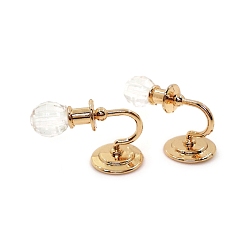 Золотой Настенный светильник из сплава и акрила, для украшения дома миниатюрной куклы, золотые, 23 мм