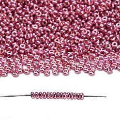 (PF553) PermaFinish Pink Lilac Metallic Toho 8/0 полукруглые бусины, японский бисер, (pf 553) вечный розовый сиреневый металлик, 3x1.15 мм, отверстие : 1.2 мм, Около 744 шт / 10 г