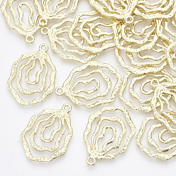 Light Gold Подвески из сплава , овальные, золотой свет, 31x22x2 мм, отверстие : 1.8 мм