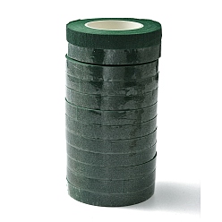 Темно-Зеленый Изоляционная лента, ленточная текстурированная бумага, для покраски, связывание листьев и цветов, темно-зеленый, 1.2 см, 30 ярдов / ролл, 12 рулонов / набор
