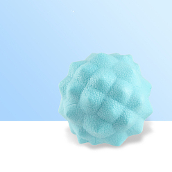 Средний Бирюзовый TPR колючие жесткие массажные шарики, шарик-массажер от боли в мышцах, средне бирюзовый, 65 мм