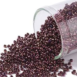 (502) High Metallic Amethyst Круглые бусины toho, японский бисер, (502) аметист с высоким содержанием металла, 15/0, 1.5 мм, отверстие : 0.7 мм, Около 135000 шт / фунт