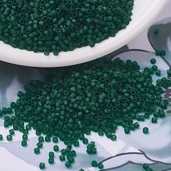 (DB0767) Matte Transparent Dark Emerald MIYUKI Delica Beads, Cylinder, Japanese Seed Beads, 11/0, (DB0767) Matte Transparent Dark Emerald, 1.3x1.6mm, Hole: 0.8mm, about 10000pcs/bag, 50g/bag