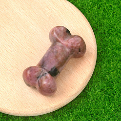 Родонит Резные фигурки из заживляющей кости из натурального родонита, Украшения из камня с энергией Рейки, 34x20x10~14 мм