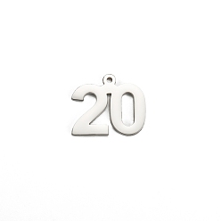 Нержавеющая Сталь Цвет Подвески из нержавеющей стали, не тускнеющие, число 20, цвет нержавеющей стали, 16x10 мм
