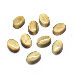 Tiger Eye Natural Tiger Eye Cabochons, Oval, 14x10x5.5mm