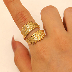 Wing 304 из нержавеющей стали манжеты кольца, золотые, крыло, внутренний диаметр: 17 мм