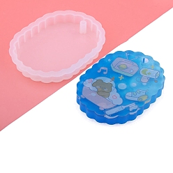 Oval DIY силиконовые формы для кулона, изготовление украшений, формы для литья смолы, для уф-смолы, изготовление ювелирных изделий из эпоксидной смолы, белые, овальные, 88x68x12 мм