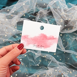 Pink 100карточки для демонстрации ювелирных изделий на бумаге с облачной печатью, для дисплея браслета, прямоугольные, розовые, 6x8 см