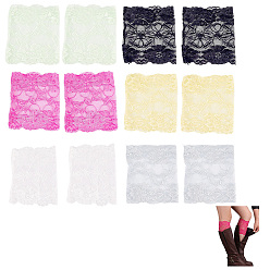 (52) Непрозрачная лаванда 6пары 6цвета кружевные штанины рукава, грелка для ног, аксессуары для костюма, разноцветные, 143x130x0.5 мм, 1 пара / цвет